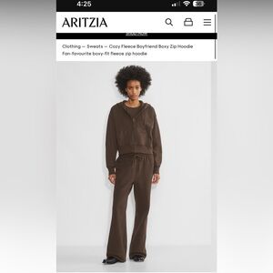 Aritzia Cozy Fleece Mega Boyfriend Sweat Suit